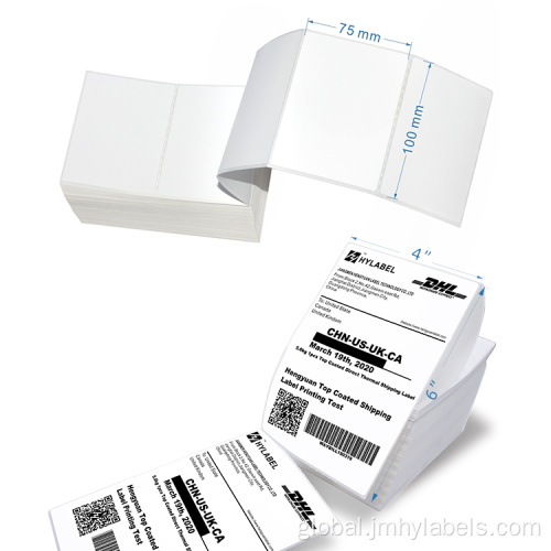 Thermal Transfer Label 4X6 Fanfold Self Adhesive Thermal Transfer Shipping Labels Factory